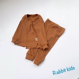 Bộ Quần Áo Thu Đông Bé Trai Phong Cách Hàn Quốc💝FREESHIP💝Rabbit Kids-Quần Áo Dài Tay Cho Bé 8-20kg Chất Thun Gân Tăm