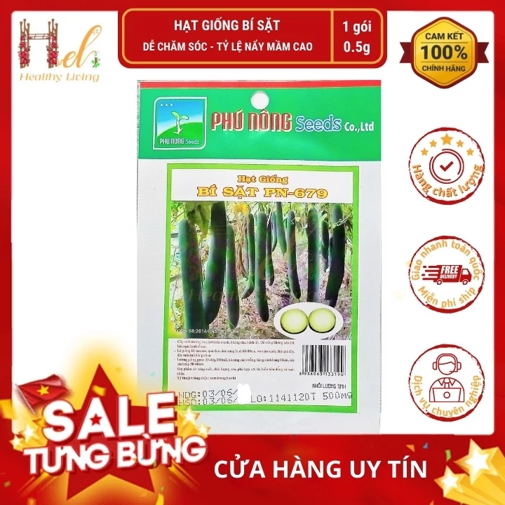 Hạt Giống Bí Sặt Cao Sản Năng Suất Dễ Trồng - Trồng Hạt Giống Rau Củ Quả Bằng Đất Sạch, Xơ Dừa, Mùn Dừa, Phân Bón Hữu Cơ