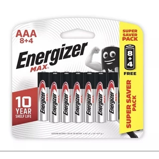 Vỉ 12 viên pin đũa AAA Energizer Alkaline chính hãng