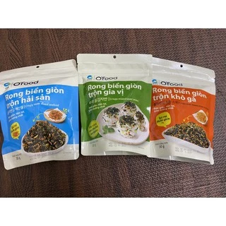 (Gói mới 40gram) Rong biển trộn cơm Ofood - Rong biển ăn liền rắc cơm Ofood - Miwon 3 vị Truyền thống, Khô gà và Hải sản