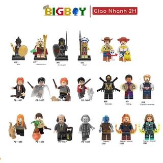 Lego minifigures robot iron man harrypotter city nhựa abs cao cấp nguyên seal kèm phụ kiện legobigboy