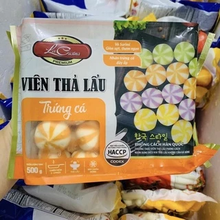 500g Viên bánh bao thả lẩu nhân trứng cá lacusina (cam)/100g