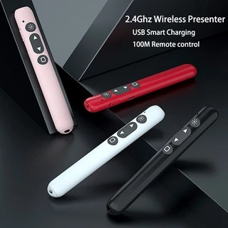 Bút Trình Chiếu Điều Khiển Từ Xa 2.4Ghz Cổng Sạc USB Không Dây Dùng Cho PowerPoint