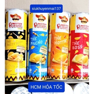 Khoai tây lát  100gr lon nhiều vị, mister potato.hsd:_T9/2024