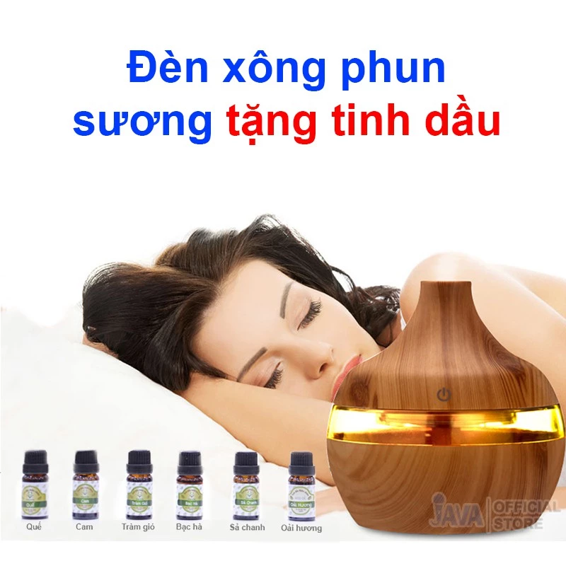 [Tặng tinh dầu] Đèn Phun Sương Xông, Khuếch Tán Tinh Dầu Xông Mặt