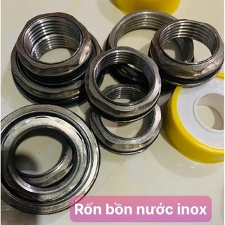 Rốn bồn nước inox. Rốn téc nước các cỡ 27 34 48 60