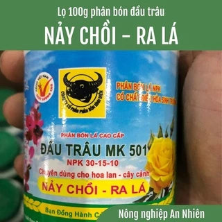 Lọ 100g Phân bón chính hãng đầu trâu MK 501 NẢY CHỒI RA LÁ