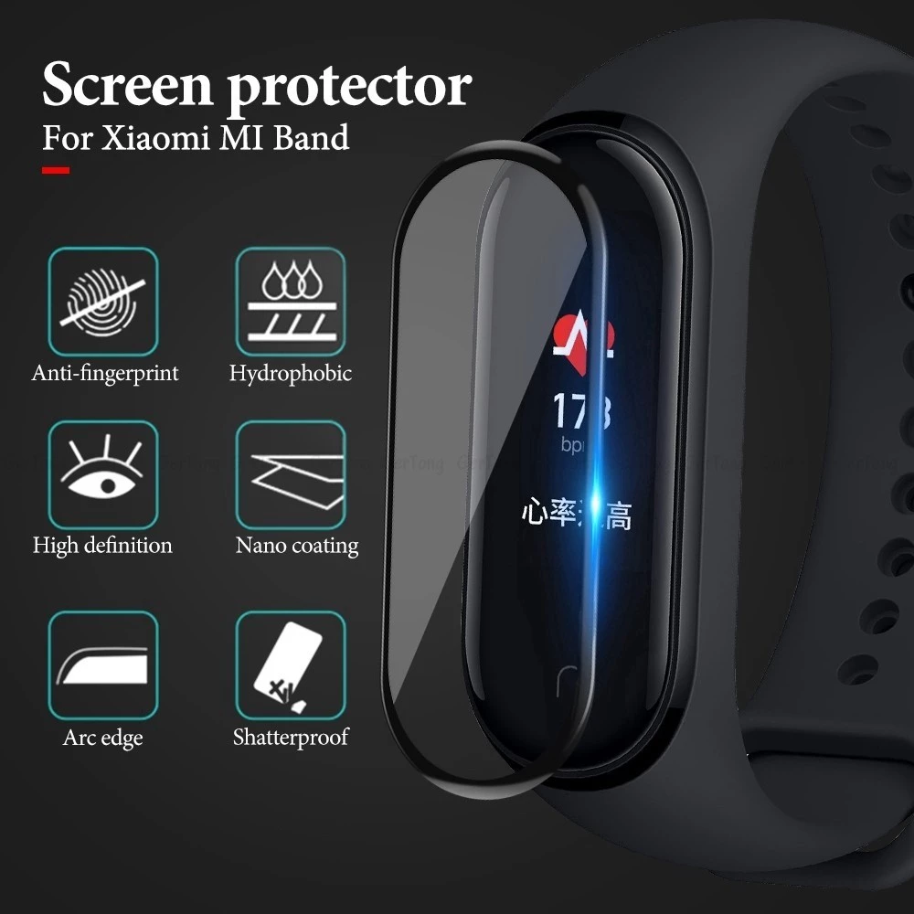 Cường Lực 3d full viền chất liệu PET Xiaomi Mi Band 5