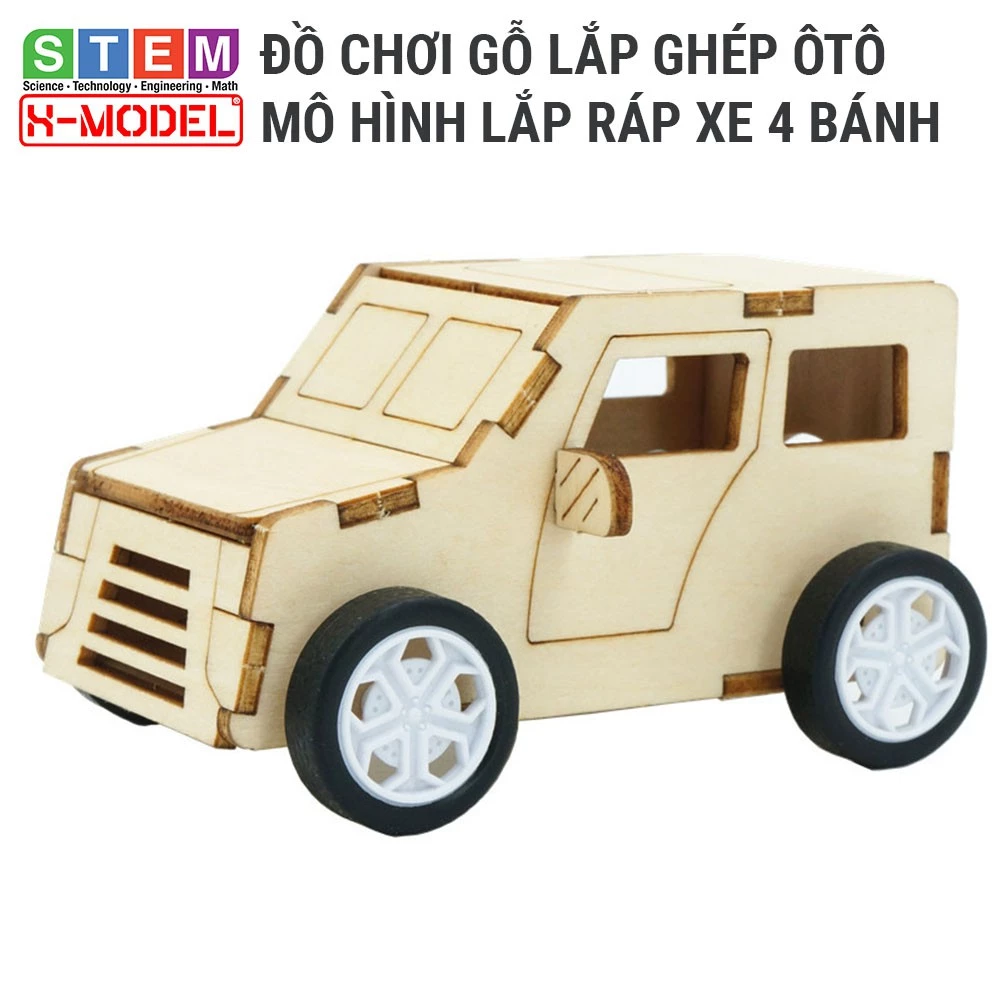 Đồ chơi sáng tạo STEM Ô tô đồ chơi gỗ XMODEL ST10, Đồ chơi trẻ em DIY [Do it Yourself] |Giáo dục STEM, STEAM]