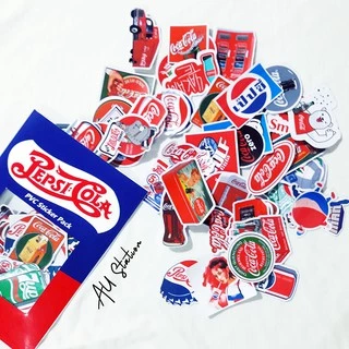 Decal Sticker [#Pepsi #Cola]  Nhựa PVC, không thấm nước, dán nón bảo hiểm, xe, laptop, điện thoại, Vali, ...