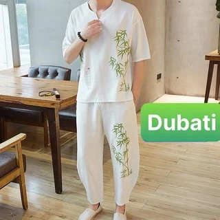 ĐỒ BỘ TRÚC XANH, ĐỒ BỘ NAM, CHẤT VẢI MỀM MỊN THOÁNG MÁT HOT MÙA HÈ 2022- DUBATI FASHION