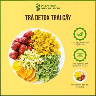 Trà detox trái cây (gồm táo đỏ, cam thái lát, hoa nhài, cỏ ngọt, hoa cúc) - Gói 10gr