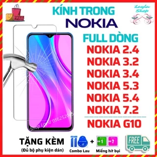 Kính Cường Lực TRONG SUỐT NOKIA 2.4 / 3.2 / 3.4 / 5.3 / 5.4 / 7.2 / G10 - Miếng dán trong suốt ko Full màn hình.