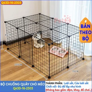 Quây chuồng chó mèo Petoka lắp ghép nuôi thú cưng sơn tĩnh điện giá rẻ