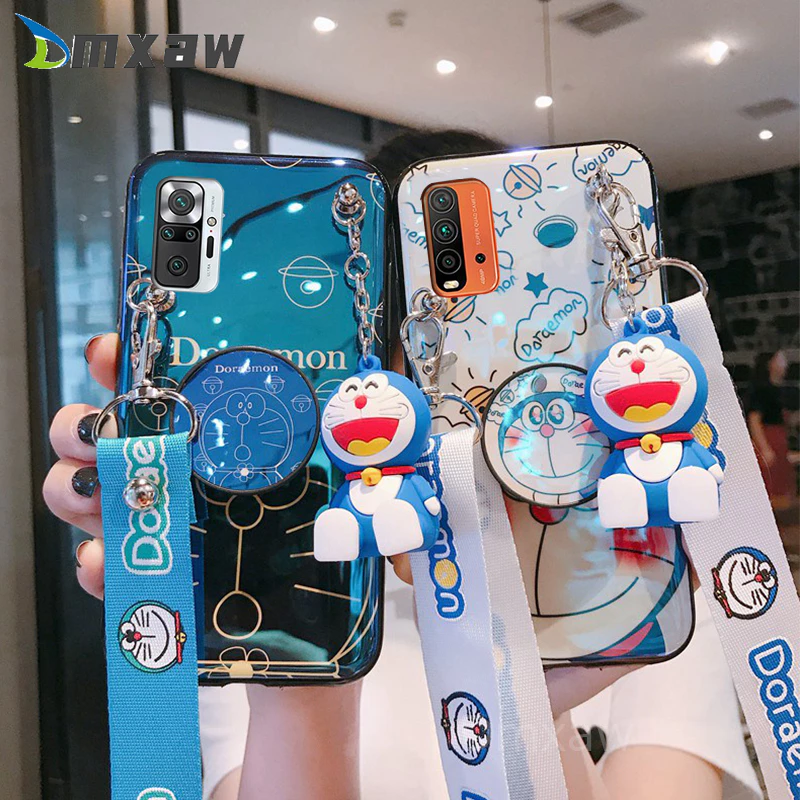 Ốp điện thoại in hình Doraemon dễ thương cho Xiaomi Redmi 9t Note 10 Pro 5g 9 5g Mi 11 10t Pro Poco X3