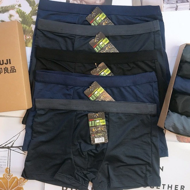 Hộp 5 chiếc Quần lót nam ,quần sịp nam Boxer lưới thông hơi thoáng khí kháng khuẩn NO409
