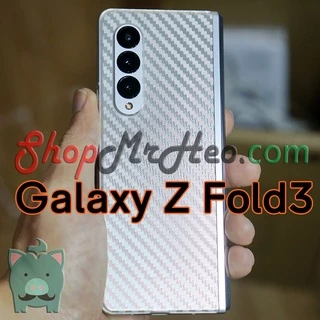 Skin Dán Mặt Sau Lưng Vân 3D Samsung Galaxy Z Fold3 - Fold 3 - Z Fold2 - Fold 2 (Carbon, Hình Hộp, Nhám, Vân Da)