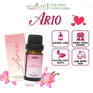 Tinh dầu nước hoa Ario xông thơm phòng, xe ô tô, ngâm tắm, massage lọ 10ml Tinh Dầu 100 Official