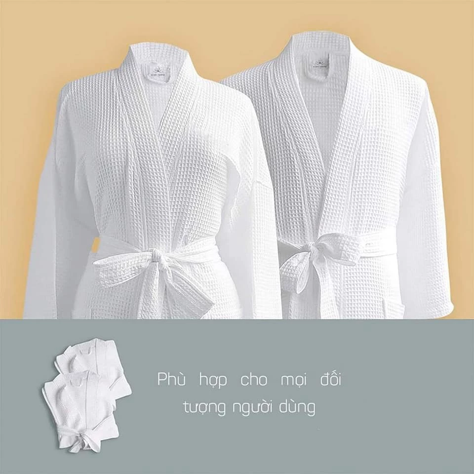 Áo Choàng Tắm cao cấp, Áo Choàng Ngủ Hàng Cao Cấp 100% Cotton ,Dùng Trong Khách Sạn, Nhà Nghỉ, Spa, Đi Biển, Đi Ngủ