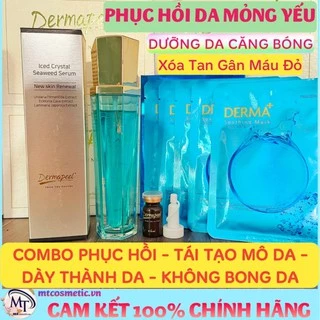 Combo Tảo Trứng Cá Tuyết - Tinh Tảo Băng - Phục Hồi Mô Da - Dày Thành Da - Xóa Tan Gân Máu Đỏ - Phục Hồi Da Mỏng Yếu