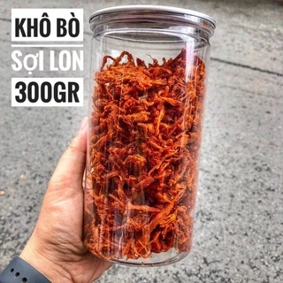 Khô bò sợi loại 1 Lon 300gr [FREE SHIP] TỪ ĐƠN 50K, [Loại Đặc Biệt] Hàng ngon nhà làm