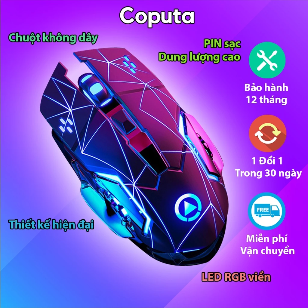 Chuột không dây Gaming Coputa chuột máy tính laptop chuyên game cao cấp A4