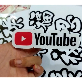 Combo 2 Tem Decal Youtube Ngang Dán Xe Nón Điện Thoại Giá Rẻ