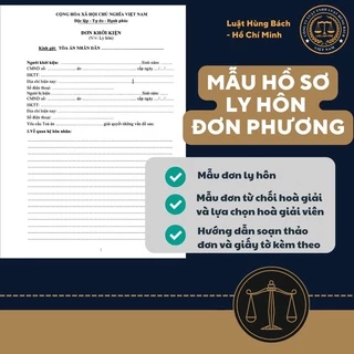 Mẫu hồ sơ ly hôn đơn phương chuẩn nhất