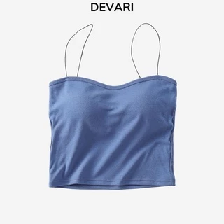 Áo bra nữ 2 dây dáng dài đẹp phong cách croptop mặc quyến rủ DEVARI B259