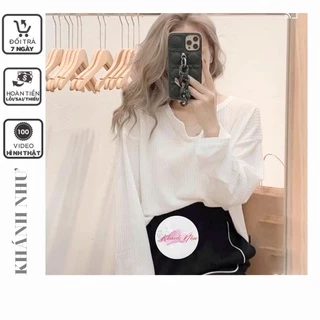 Áo Len Cổ Giọt Lệ Nữ Thun dài tay vintage form rộng cá tính Ulzzang