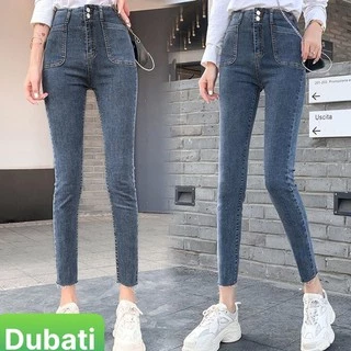 QUẦN JEAN NỮ ÔM DÁNG LUNG CAO, CHẤT JEAN CO GIÃN CHUẨN XỊN - DB 81