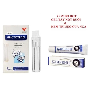 Combo gel nốt ruồi và kem sẹo Nga