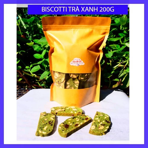 BÁNH BISCOTTI ĂN KIÊNG VỊ MATCHA TRÀ XANH 200G