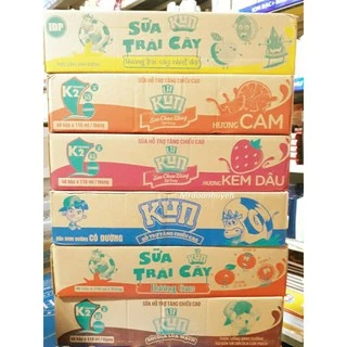 [Tách thẻ] Thùng sữa tươi Kun trái cây cam, dâu, trái cây (48 hộp x 110ml) nhận mix vị theo yêu cầu (shop mẹ và bé THM)