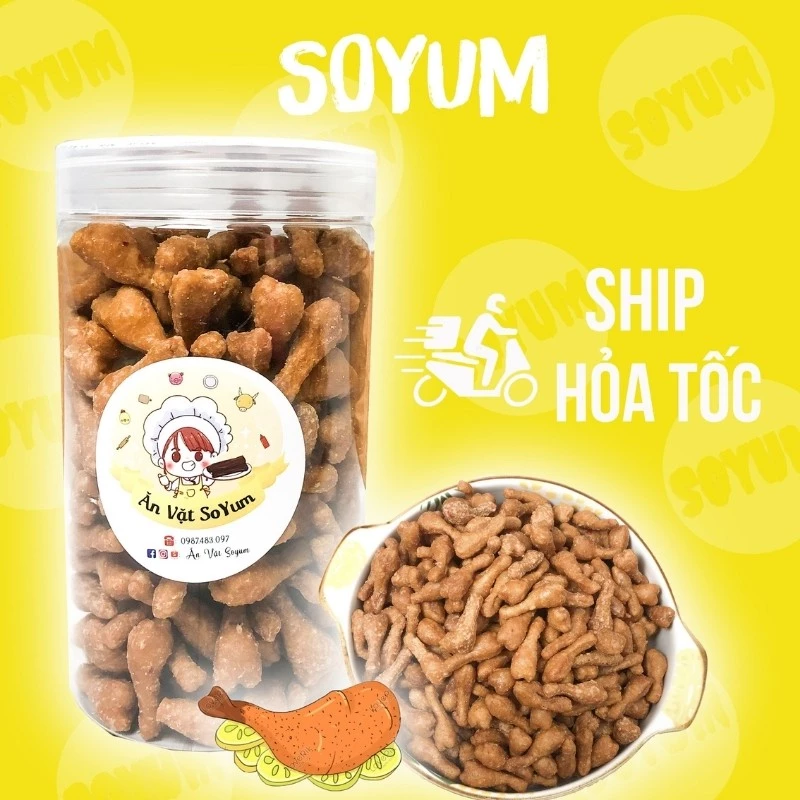 Quẩy đùi gà phô mai cay 300g,ăn vặt Soyum vừa ngon vừa rẻ