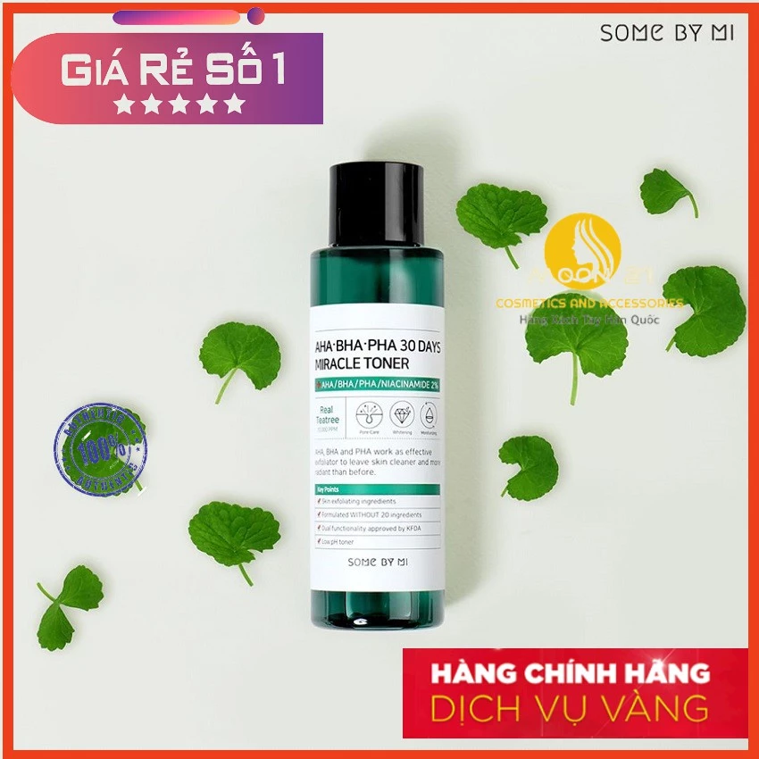 Nước hoa hồng ngừa mụn kiềm dầu Some By Mi AHA-BHA-PHA 30 Days Miracle Toner 150ml