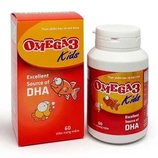 Viên dầu cá Omega 3 Kids dành cho trẻ em giúp hỗ trợ cải thiện thị lực và não bộ lọ 60 viên