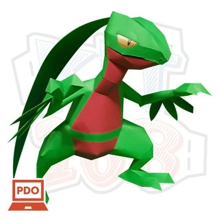 Mô hình giấy Pokemon Grovyle