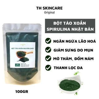 Bột Tảo Xoắn Spirulina Nhật Bản Chuyên Dùng Spa Nguyên Chất 100%- TH SKINCARE