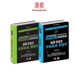 Sách Sổ tay toán học và sổ tay khoa học - Á Châu Books ( bộ 2 cuốn, lớp 4 - lớp 9 )