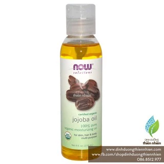 Dầu Jojoba Hữu Cơ Now Solutions Organic Jojoba Oil, 118ml