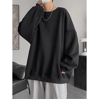 Áo sweater TRƠN nỉ bông unisex màu ĐEN/TRẮNG/XÁM 🖤 Nam nữ unisex 🖤 SWEATER TRƠN form rộng