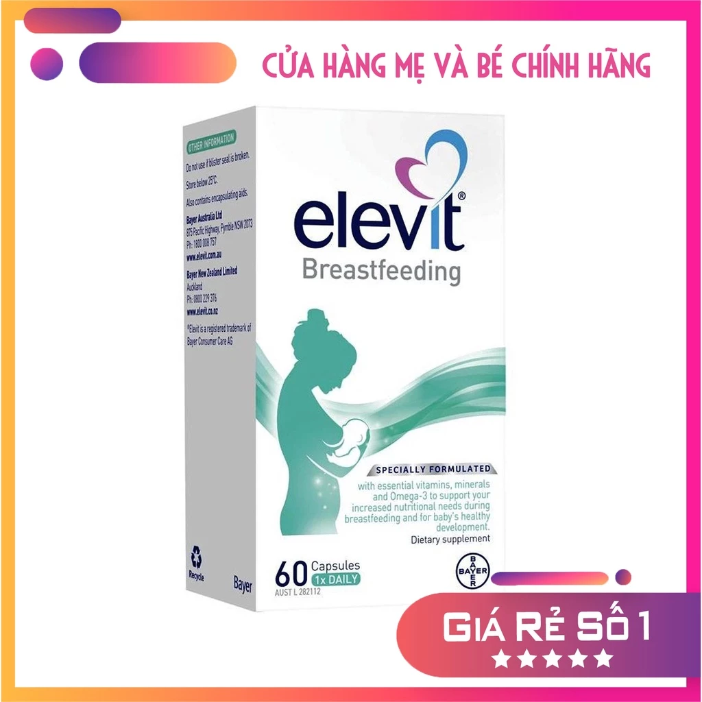 ELEVIT SAU SINH BREASTFEEDING CỦA ÚC 60 VIÊN