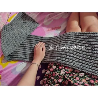 Khăn len đan tay - Kiểu đan cốt ăng lê phù hợp cho cả nam và nữ - Quà tặng handmade - chất len milk cotton
