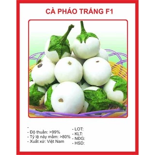 Hạt giống Cà Pháo Trắng 1gram