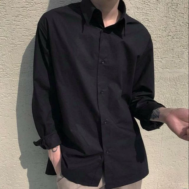 Áo Sơ Mi Đen ❤FREESHIP❤ Áo Sơ Mi Nam nữ unisex❤