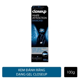 Kem Đánh Răng Gel Close Up Trắng Răng Diamond Attraction 100G Thơm Miệng The Mát Bạc Hà