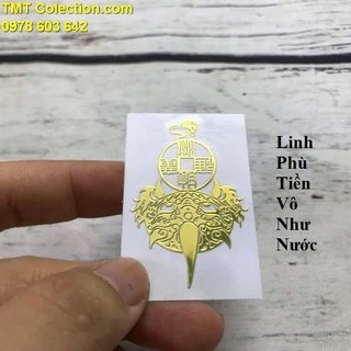 Miếng dán điện thoại TIỀN VÔ phù hợp các dòng máy; Màu vàng; Kích thước dài 4.5cm, rộng 3cm- SP005365