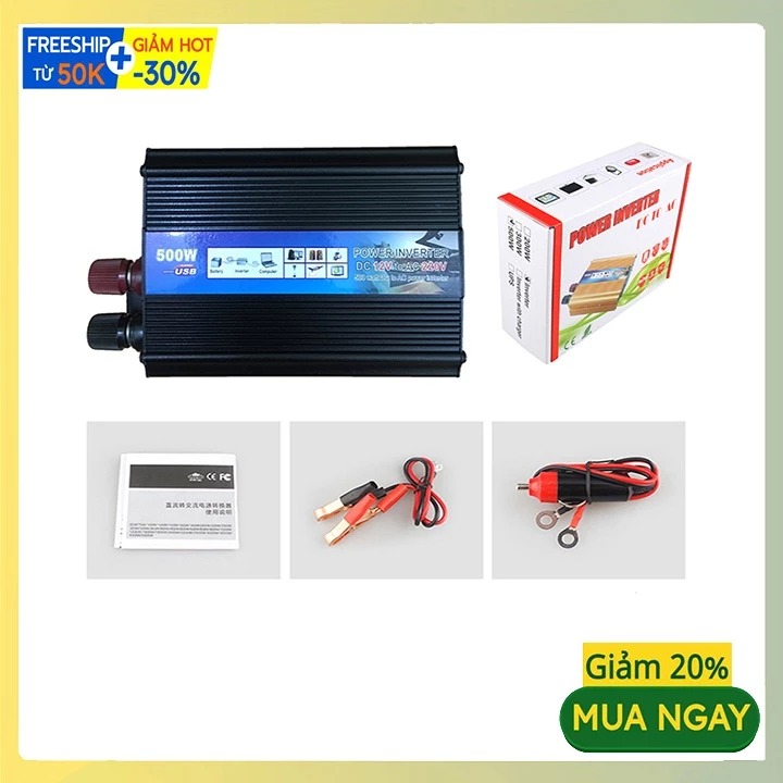 Bộ Kích Điện Inverter từ 12V Lên 220V 500W