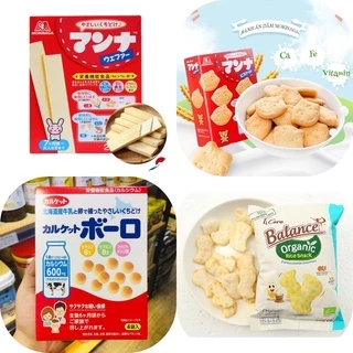 Bánh ăn dặm Morinaga, bánh gạo Haihain, bánh ốc quế Glico, bánh men bi Moro Nhật Bản cho bé -Sumishop2019